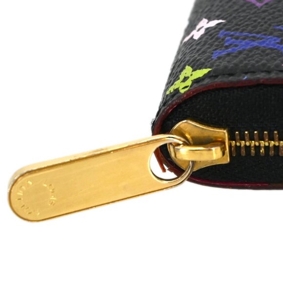 Louis Vuitton Black Multicolor Zippy Coin Purse Wallet M93740 TS2190 XX31420 - Picture 3 of 7